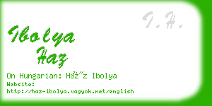 ibolya haz business card
